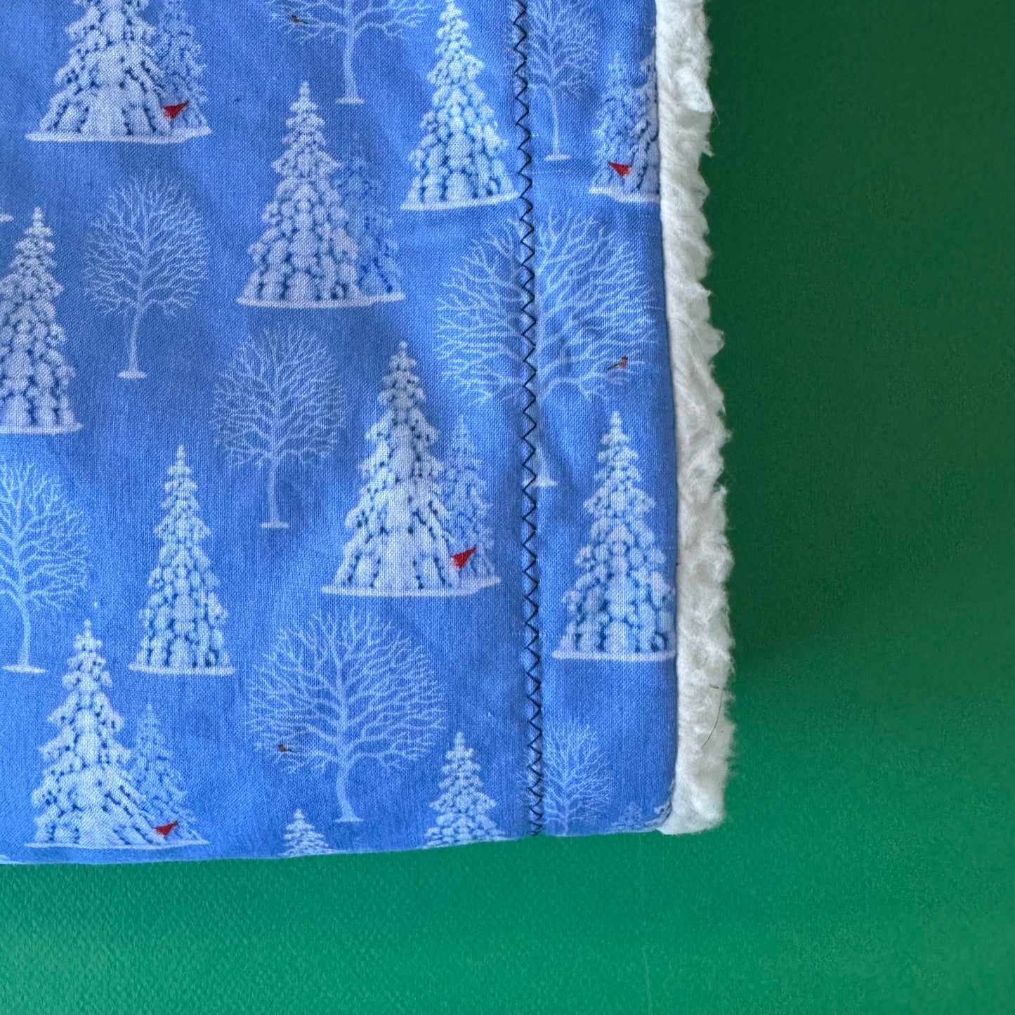 Christmas Trees Handmade Sherpa Fleece Blanket